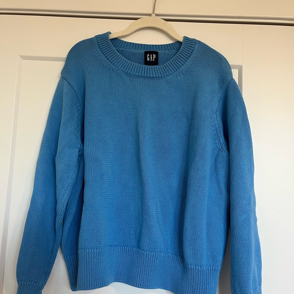 GAP Men's Bright Blue Crewneck Pullover